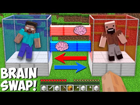What if YOU SWAP THE BRAINS OF HEROBRINE AND NOTCH in Minecraft ? BRAIN EXCHANGE !