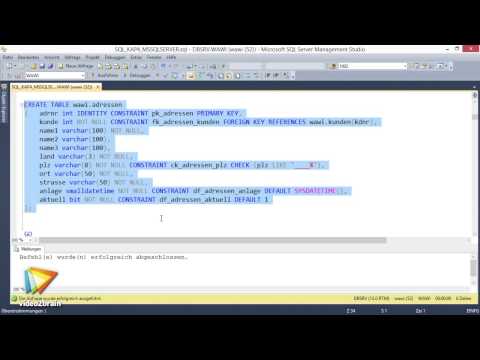 SQL lernen und anwenden – Workshop Tutorial: Tabelle erstellen – MS SQL Server |video2brain.com