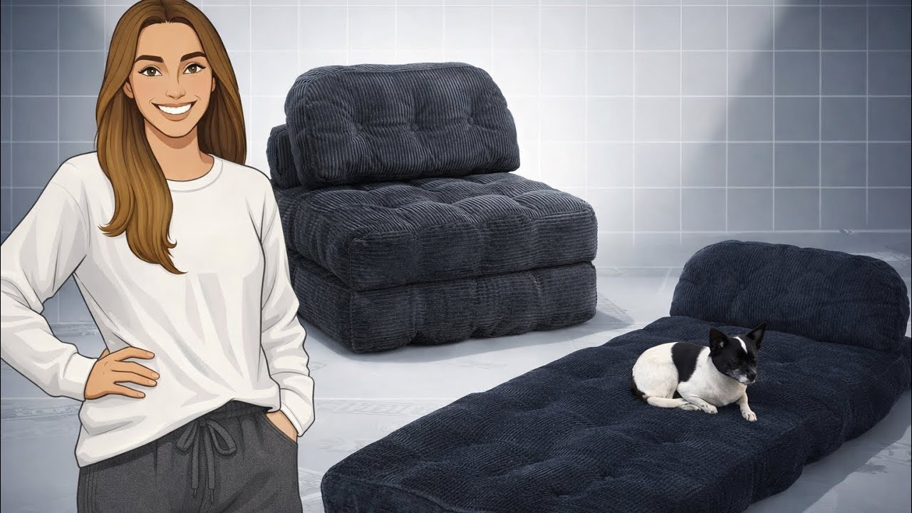 JONPONY Folding Sofa Bed Convertible Sleeper Chair Couch with Pillow