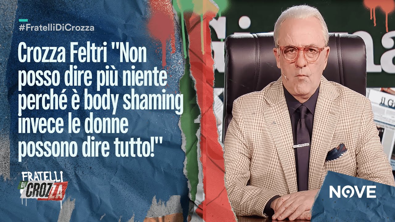 Crozza Feltri "Non posso dire più niente perché è body shaming invece le donne possono dire tutto!"