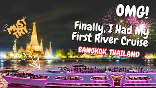 White Orchid Dinner Cruise Chao Phraya River Bangkok Thailand 🇹🇭 Asiatique Wat Arun Grand Palace