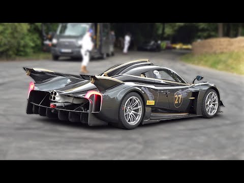 Pagani Huayra R LOUD V12 Engine Sounds! Start Up, Revs, Driving! @ 2022 Goodwood Festival of Speed!