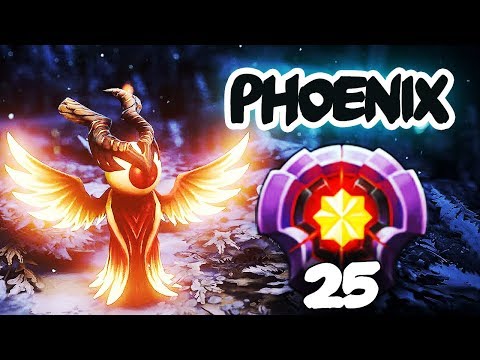 Crazy LVL 25 Phoenix Hero Spammer - Dagon + E-Blade Combo Item Build - Dota 2 Gameplay Compilation