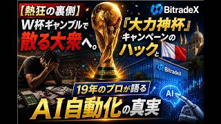 「【熱狂の裏側】W杯ギャンブルで散る大衆へ。19年のプロが語るBitradeX『大力神杯』キャンペーンのハックとAI自動化の真実」