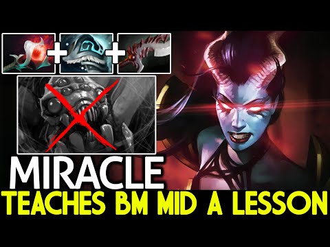 MIRACLE [Queen of Pain] Teaches Broodmother Last Pick a Lesson Dota 2