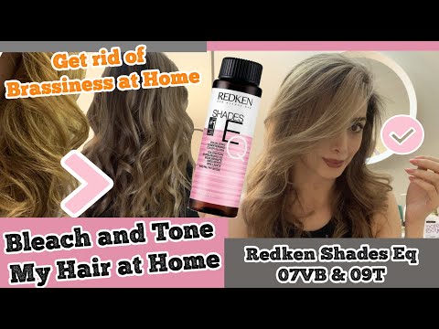 How to bleach and TONE my hair at Home with REDKEN...
