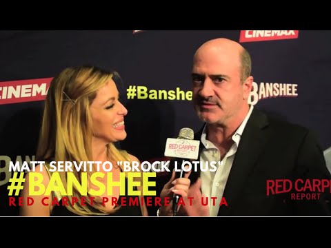 Matt Servitto "Brock Lotus" interviewed at the Season 4 Premiere for Cinemax' Banshee #Banshee