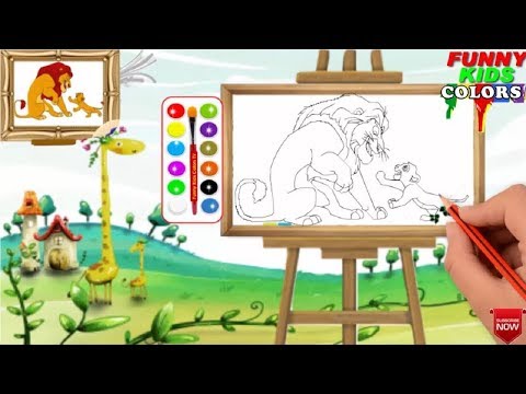 Best Wild Animal Coloring Page for kids | How to Draw and Color lion | Funny kids Colors TV