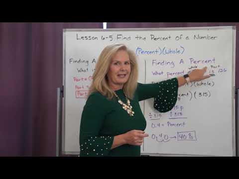 Math 6 Lesson 6 5 Find the Percent of a Number