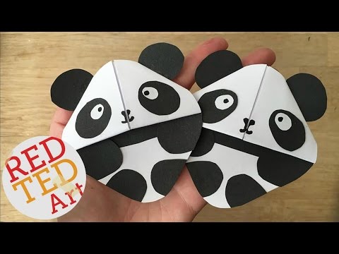Easy Panda Bear Bookmark DIY (Great for Kung Fu Panda fans too) Video