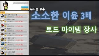 메이플 장사!! 토드 아이템 이용, 소소한 3배 이윤!! 무자본 강추