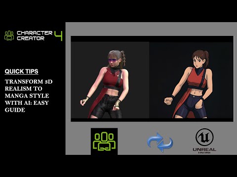 iClone 8 - Transform 3D Realism to Manga Style with AI: Easy Guide