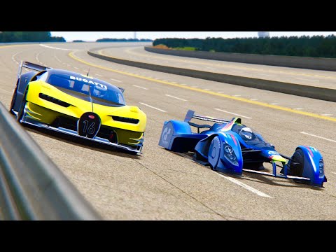 Bugatti Vision GT engine Red Bull X2010 vs Red Bull X2010 - Nardo Speed Ring