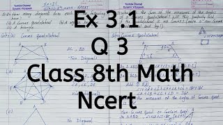Ex 31 Q 3 Chapter 3 Understanding Quadrilaterals C