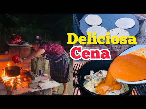 REBOLCADO DE GALLINA ASADA// exquisita cena 🥘 una receta de mamá 👩