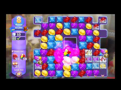 Wonkas World of Candy Level 913 NO BOOSTERS - A S GAMING ✔