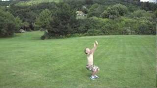 preview picture of video '8 year old boy does 5 back flips and then hurts his wrist'