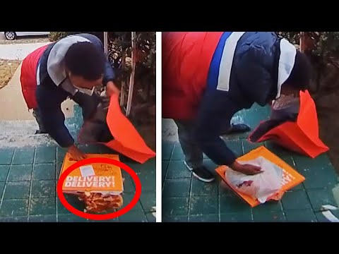 Delivery Man Drops Pizza on Ground, Puts It Right Back in Box
