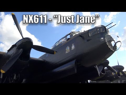 NX611 Just Jane Lancaster Bomber - Engine Start and Taxi Run 5th October 2019 at East Kirkby