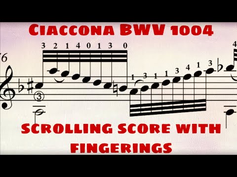 Bach: Ciaccona BWV 1004 - Andrea De Vitis (Scrolling Score)