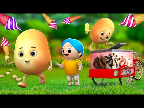 காட்டில் உருளைக்கிழங்கு மற்றும் ஐஸ்கிரீம் - Potato & Ice Cream in Jungle 3D Tamil Stories | JOJO TV