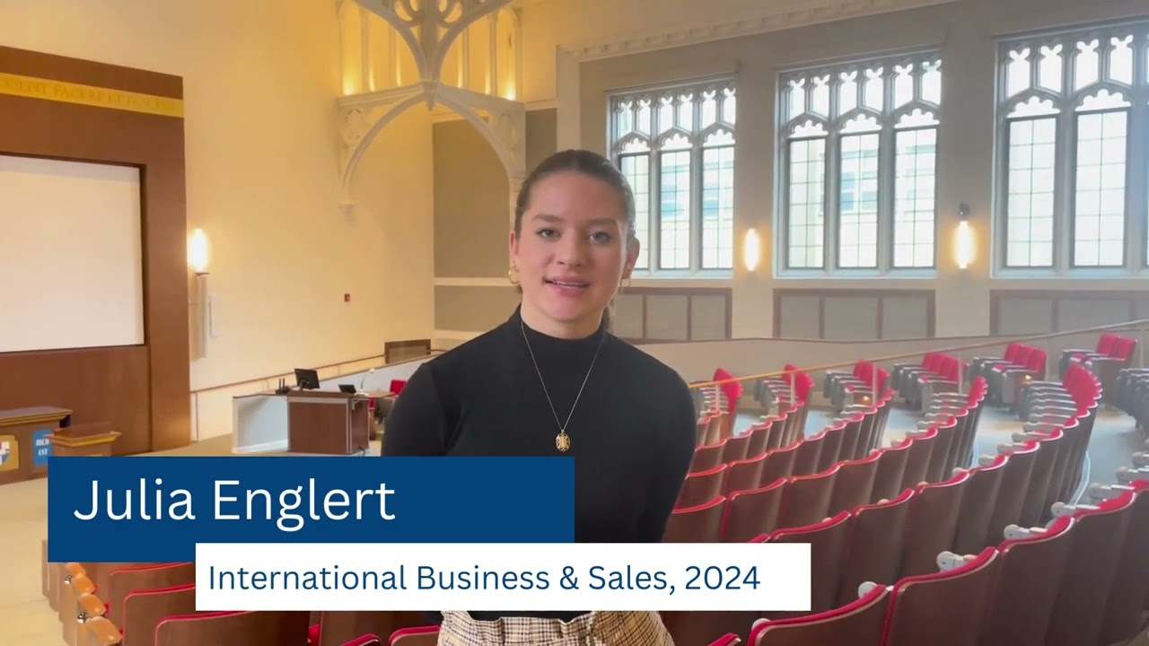 Thumbnail for video Julia Englert | Why Catholic? '23 | The Busch School of Business