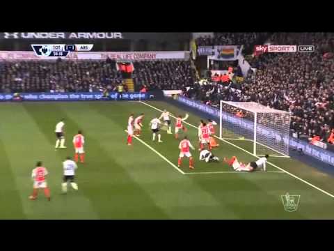 harry kane first goal tottenham 2-1 arsenal 07/02/2015