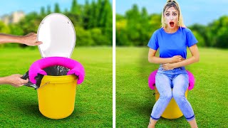 HOW TO MAKE A TOILET FOR EMERGENCY SITUATIONS CRAZY PARENTING HACKS EVERYONE NEEDS TO TRY Mp4 3GP & Mp3