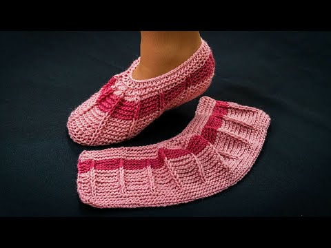 Knit easily and simply the slippers - cosy and beautiful!
