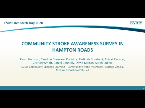 Thumbnail image of video presentation for Community Stroke Awareness Survey in Hampton Roads, Virginia