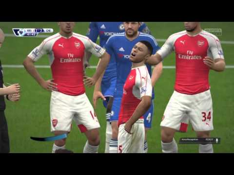 FIFA 16 Kick Off 3-2 ARS V CHE, 2nd Half ars win 2red cards