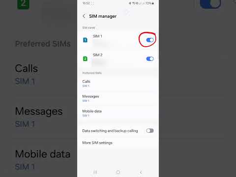 SIM Card Manager Setting (Samsung Galaxy Android Mobile Phone A15 A25)