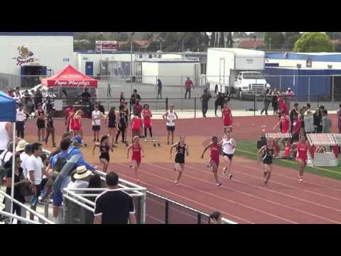 JVG 100m vs HB & Newport 4-6-16 - Los Alamitos Girls