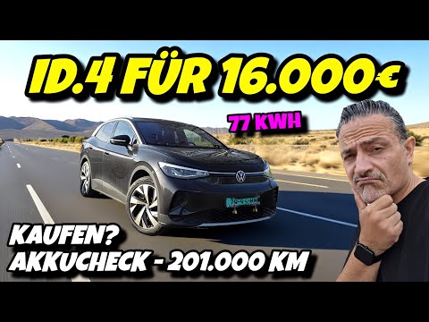 Schnäppchen oder Schrott? VW ID.4 (77 kWh) für 16.000€ & Akku nach 200.000 km im Aviloo Check. 
