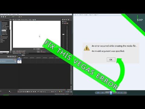 SONY/MAGIX VEGAS 15 | FIX RENDER ERROR - “An Invalid Argument Was Specified.” Video