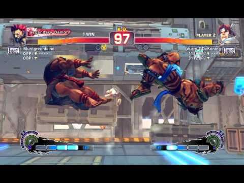 Ultra Street Fighter IV battle: Akuma vs T. Hawk