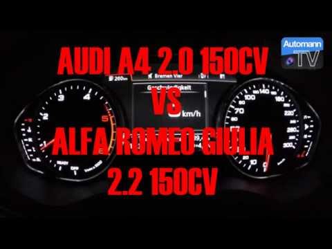 AUDI A4 2016 VS ALFA ROMEO GIULIA 0-100 km/h CHALLENGE