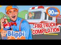 Blippi S Best Firetruck Compilation Fire Trucks For Kids Educational Videos For Kids