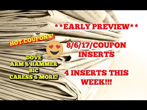**EARLY PREVIEW** | 8/6/17 COUPON INSERTS | 4 INSERTS THIS WEEK! Video