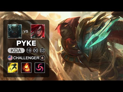 Pyke Mid vs Katarina - NA Challenger Patch 10.22