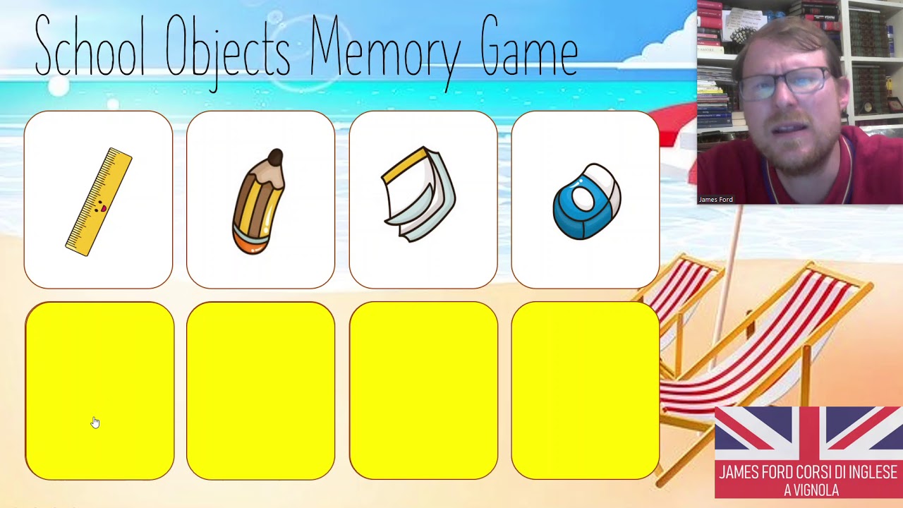School Objects Memory Game