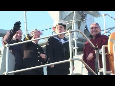 HMS Montrose returns to Plymouth after five month deployment HD