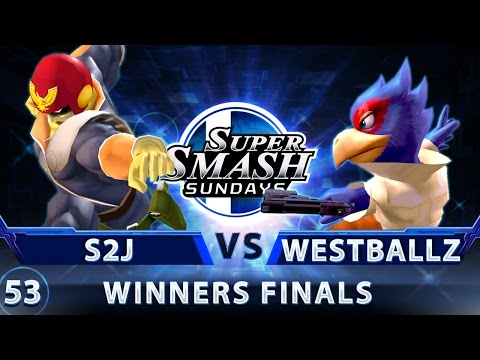 SSS 53 - S2J (Falcon) vs. Westballz (Falco) - SSBM Top 24 Winners Finals - Smash Melee