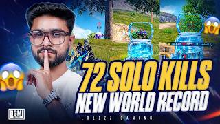 I MADE A NEW WORLD RECORD OF 72 SOLO KILLS IN BGMI | CLASSIC HACKER OR WHAT