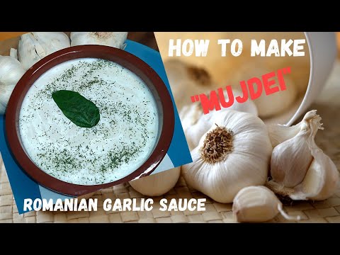 How to make "Mujdei"Romanian Garlic sauce with Yogurt• Hungry Lane| Big and hungry