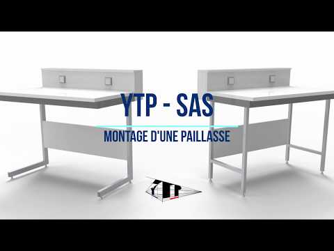 Paillasse de laboratoire - Ossatures en pieds C et piétement type A - Supporte équipements lourds - Hauteur 900 mm ou 750 mm_1
