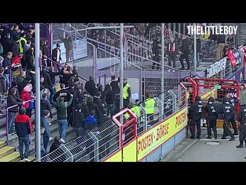 VFL Osnabrück - Hallescher FC 23.02.2019 Ausschreitungen nach dem Spiel