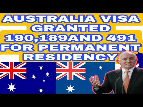 AUSTRALIA VISA GRANTED 190,189 AND 491 FOR PERMANENT RESIDENCY(PR) FOR AUSTRALIA.
