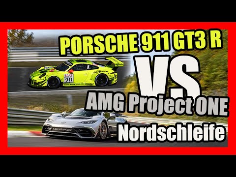 Porsche 911 GT3 R vs Mercedes AMG ONE - Nordschleife comparison