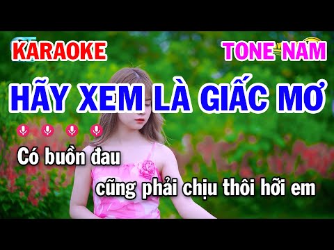 Karaoke Hãy Xem Là Giấc Mơ Tone Nam || Nhạc Sống Tuấn Cò